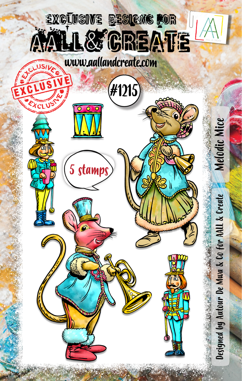 AALL and Create - A7 Stamp Set - Melodic Mice-1