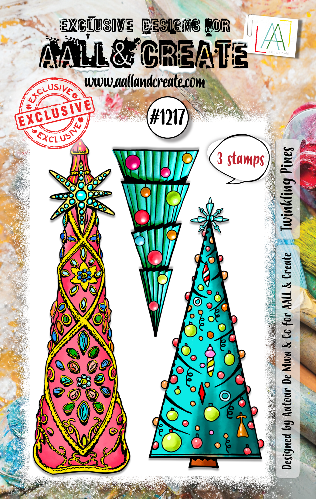 AALL and Create - A7 Stamp Set - Twinkling Pines-1