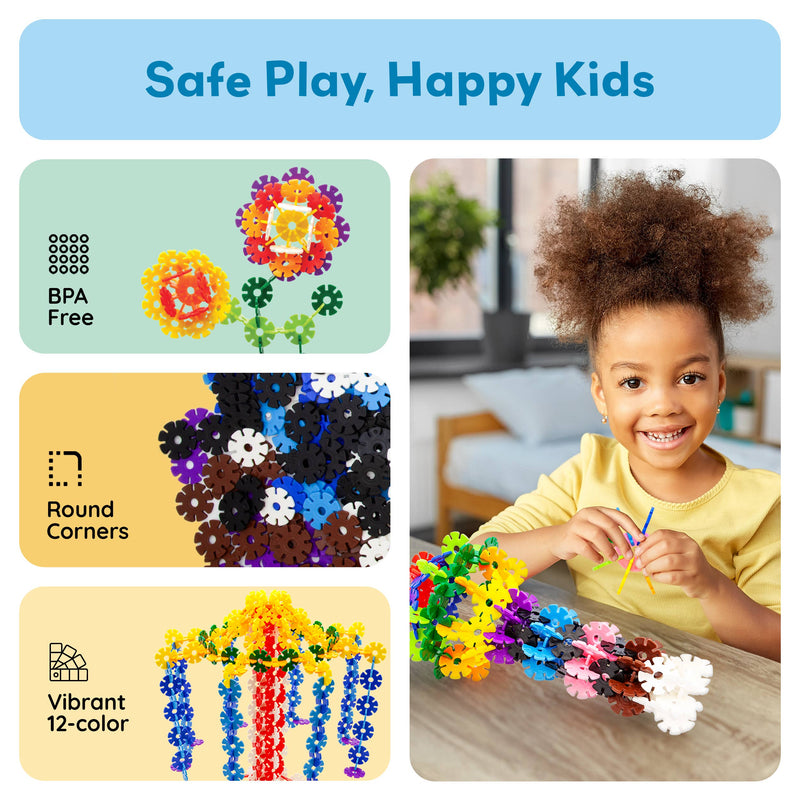 PicassoTiles - PicassoTiles 600pc Building Interlocking Chips - Ages 3+-6