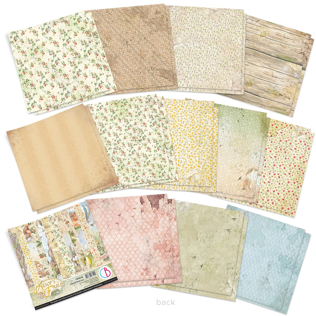 Ciao Bella Aesop's Fables Paper Pad 6"X6" 24/Pkg-3