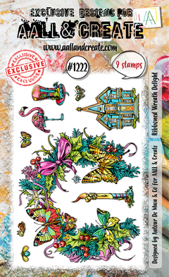 AALL and Create - A6 Stamp Set - Ribboned Wreath Delight-1