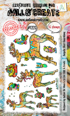 AALL and Create - Set de tampons A6 - Gardiens Cerfs Angéliques-1