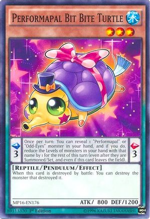 Performapal Bit Bite Turtle (MP16-EN176) - 2016 Mega-Tins Mega Pack Unlimited-1