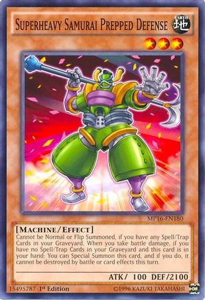 Superheavy Samurai Prepped Defense (MP16-EN180) - 2016 Mega-Tins Mega Pack 1st Edition