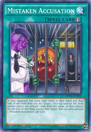 Mistaken Accusation (MP16-EN222) - 2016 Mega-Tins Mega Pack Unlimited-1