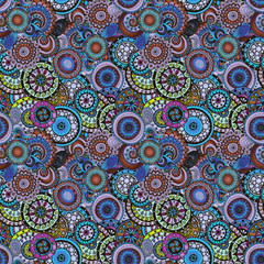 Peacock Tail Paisley Prints Adhesive Vinyl-1