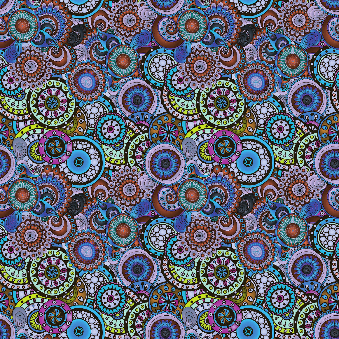 Craft HTV  Peacock Tail Paisley Pattern-1