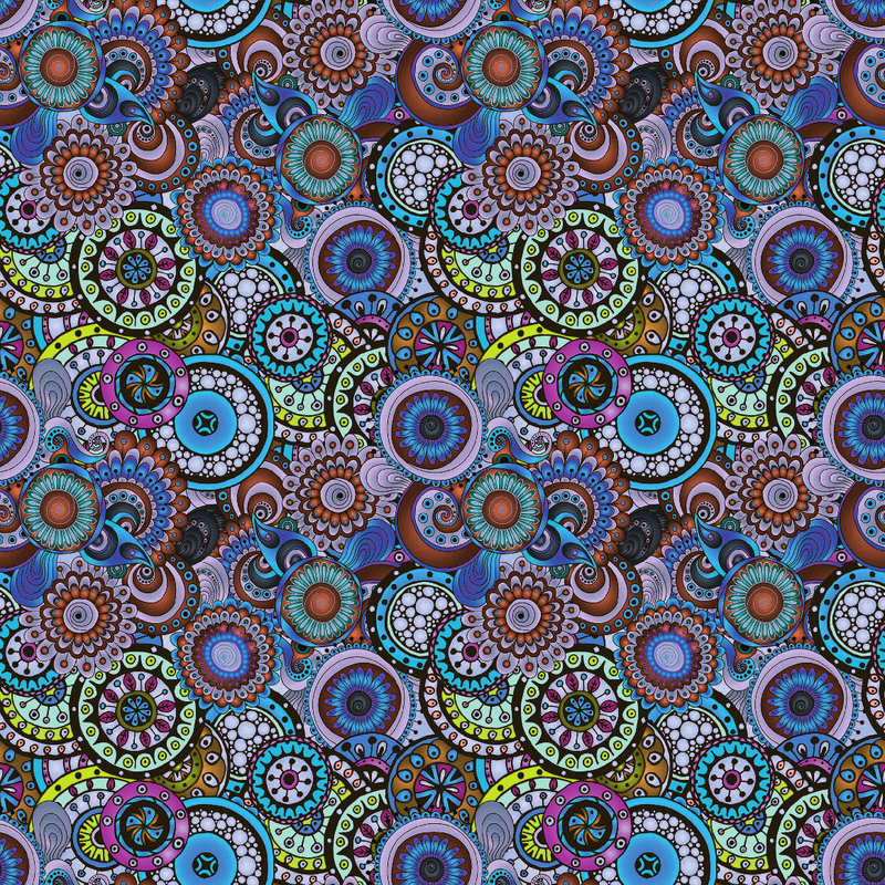 Craft HTV  Peacock Tail Paisley Pattern-1