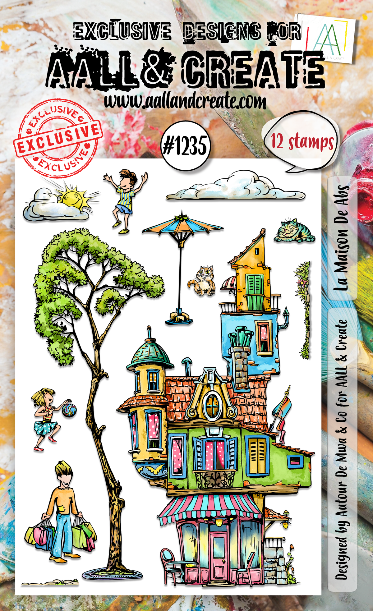 AALL and Create - Set de tampons A6 - La Maison De Abs-1