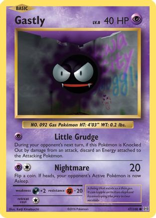 Gastly 47/108 - XY  Evolutions Reverse Holofoil-1
