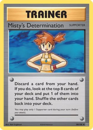 Misty's Determination 80/108 - XY  Evolutions Reverse Holofoil-1