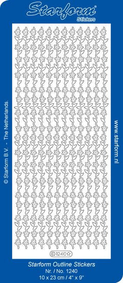 Deco Stickers - Flower and Leaf Border-1