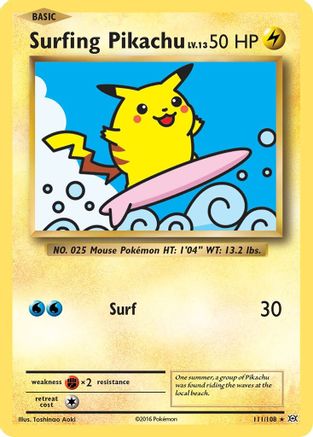 Surfing Pikachu 111/108 - XY  Evolutions-1