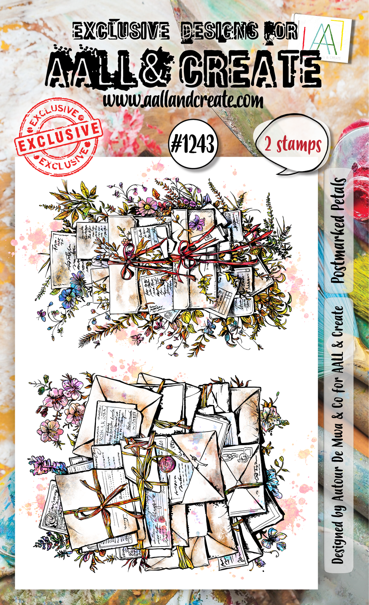 AALL and Create - A6 Stamp Set - Postmarked Petals-1