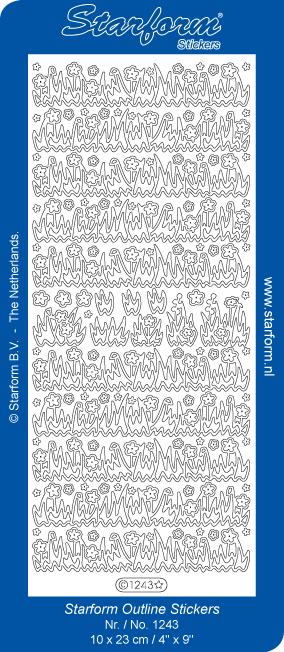 Deco Stickers - Grass and flowers-1