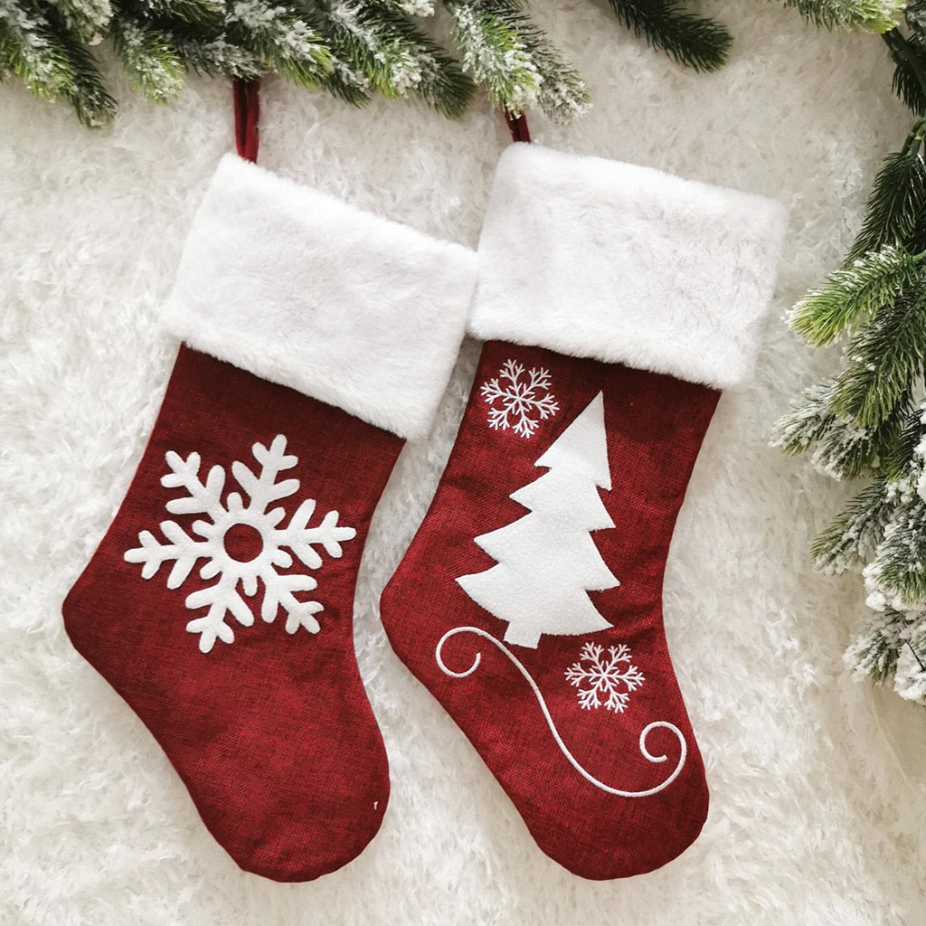 Christmas Stocking Gift Bag Holiday Decor-4