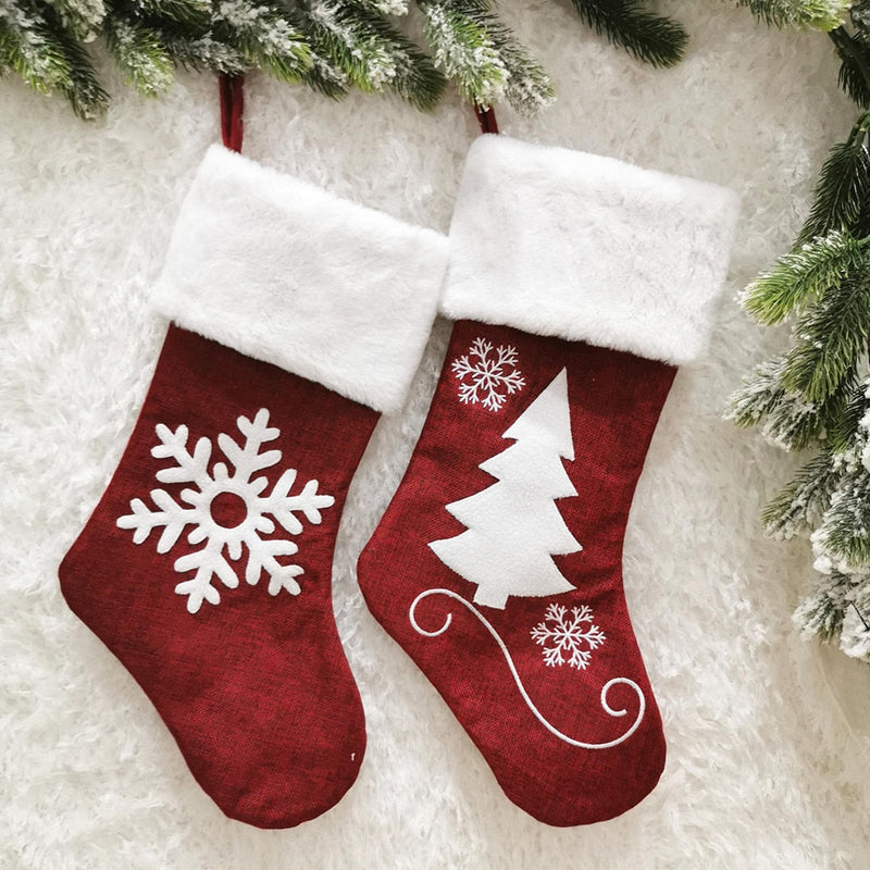 Christmas Stocking Gift Bag Holiday Decor-4