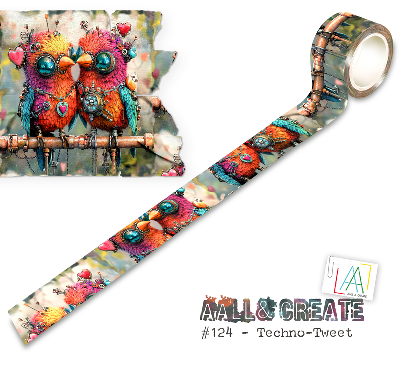 AALL and Create - Washi Tape 25mm x 10m - Techno-Tweet (Layer-It-Up!)-1