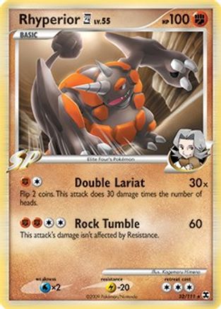 Rhyperior E4 - 32/111 (DPPt Rising Rivals) - Deck Exclusives Holofoil-1