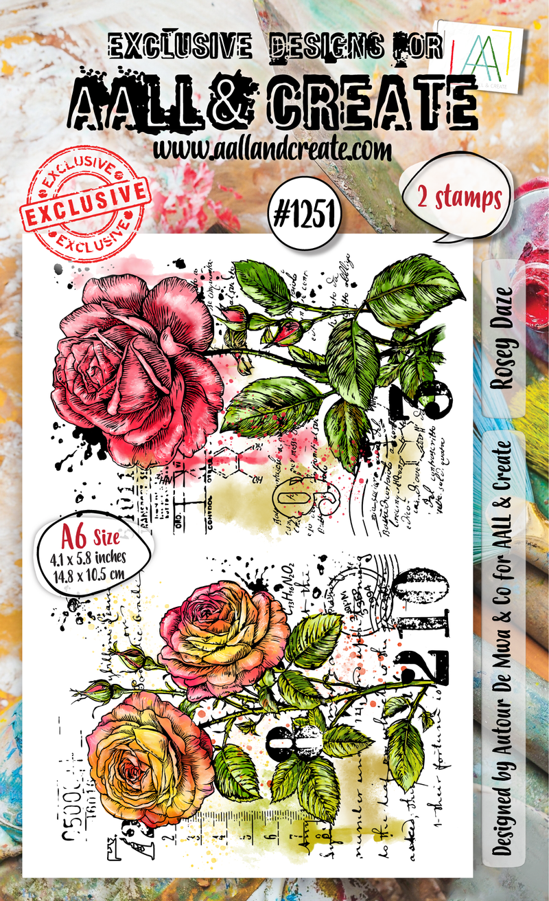 AALL and Create - A6 Stamp Set - Rosey Daze-1