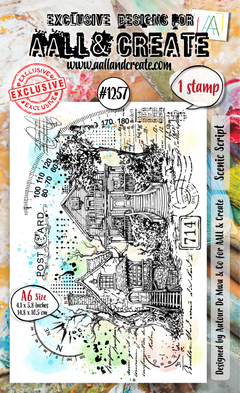 AALL and Create - A6 Stamp Set - Scenic Script-1