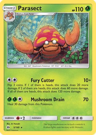 Parasect 5/149 - SM Base Set Reverse Holofoil-1