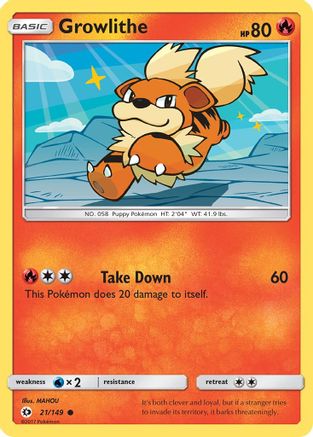 Growlithe 21/149 - SM Base Set-1