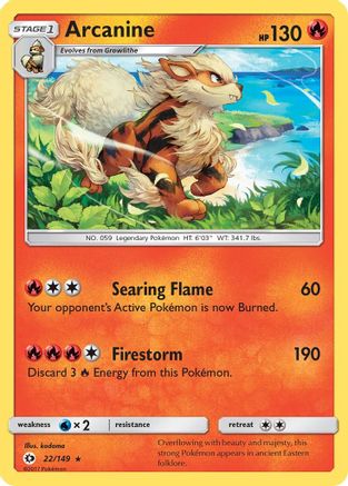 Arcanine 22/149 - SM Base Set Holofoil-1