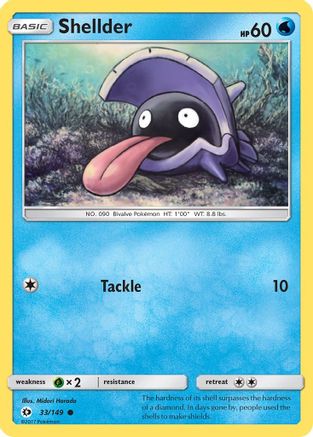 Shellder 33/149 - SM Base Set-1