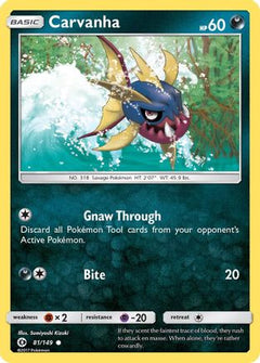 Carvanha 81/149 - SM Base Set Reverse Holofoil-1