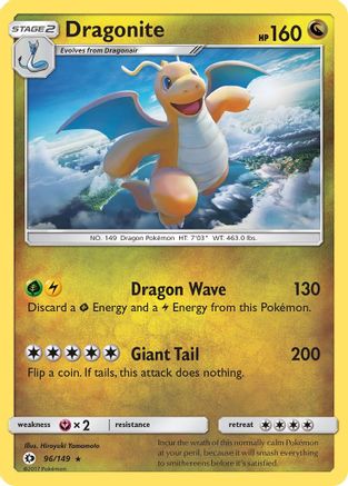 Dragonite 96/149 - SM Base Set Reverse Holofoil-1