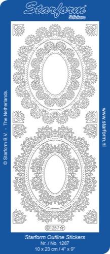 Deco Stickers - Floral Oval Frame-1