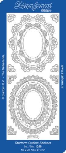 Deco Stickers - Floral Oval Frame-1