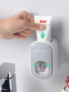 Wall Mounted Automatic Toothpaste Holder Bathroom Accessories Set Dispenser-15