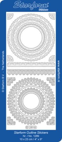 Deco Stickers - Floral Circle Frame-1