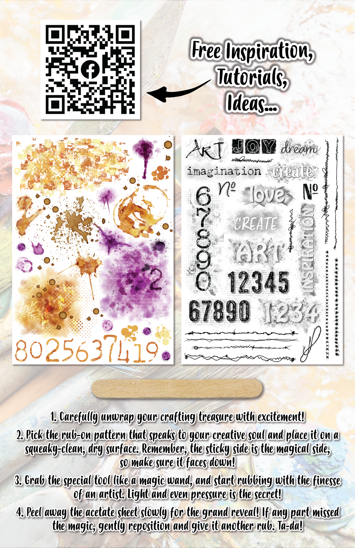 AALL and Create - A5 Rub-Ons - Coffee Numberistic-2