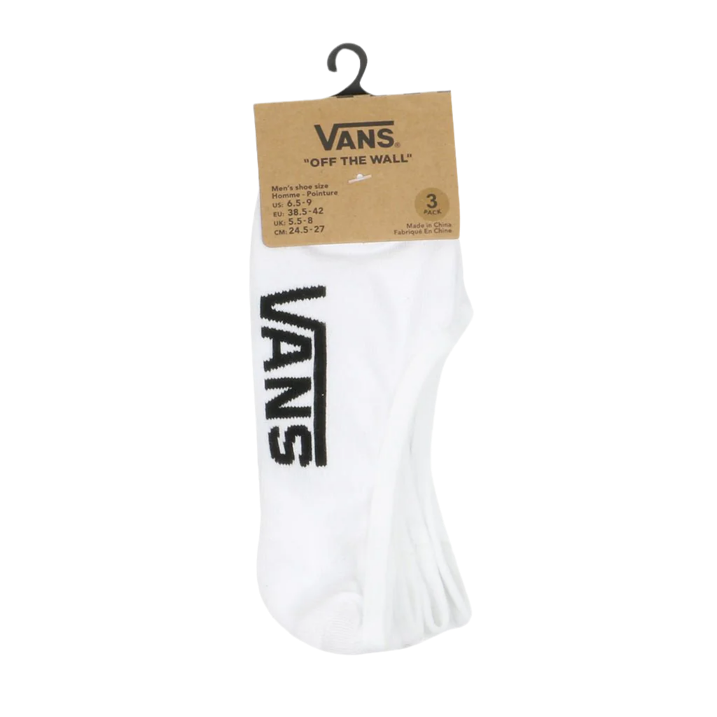 Vans 'Classic No Show' Socks - White (3 Pack)-1