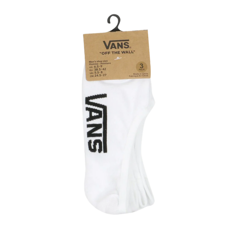 Vans 'Classic No Show' Socks - White (3 Pack)-1