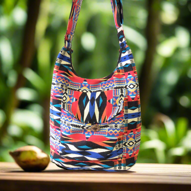 Red and Turquoise Crossbody Bag-2