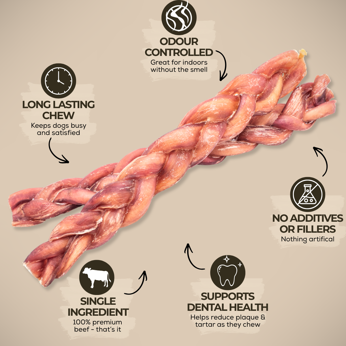 12 Inch Thick Braided Bully Stick-3