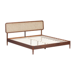 Estructura de cama de ratán natural Lupin-5