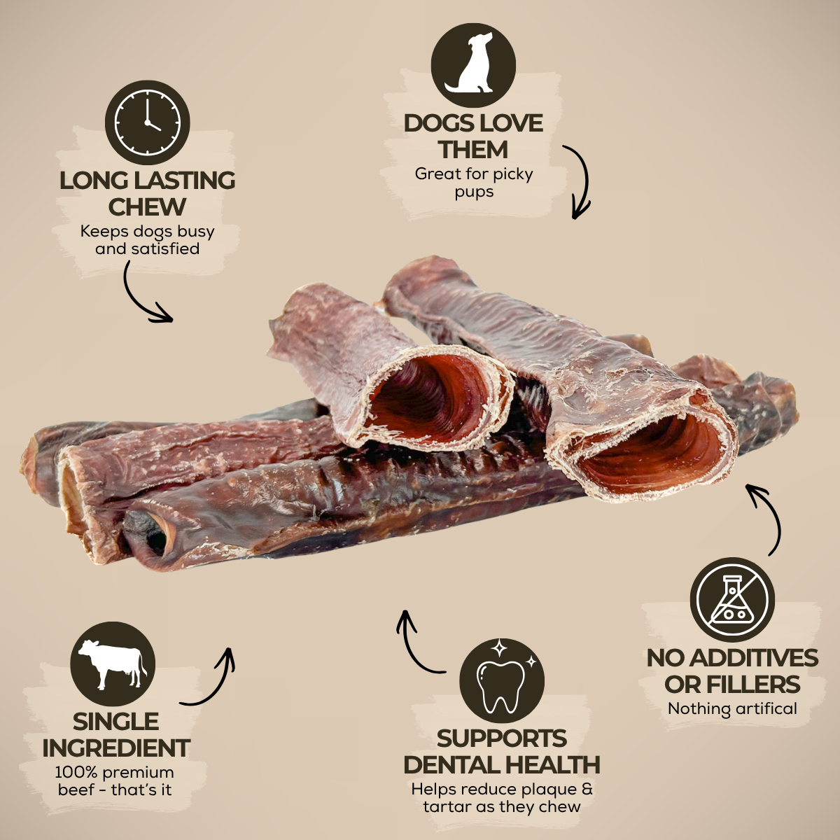 12 Inch Trachea Wrapped in Jerky-3
