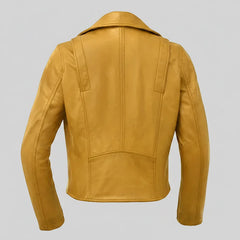 Women’s Lightweight Leather Fashion Jacket | Soft Naked Cowhide Casual Moto Style-7