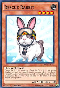 Rescue Rabbit (SR04-EN020) - Structure Deck: Dinosmasher's Fury 1st Edition-1