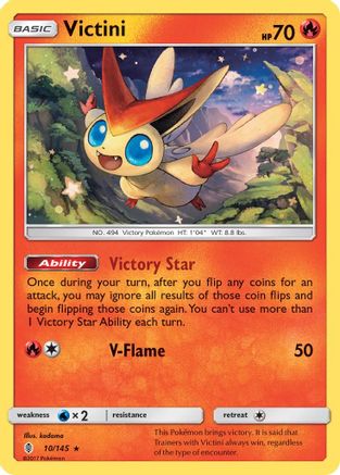 Victini 10/145 - SM  Guardians Rising Holofoil-1