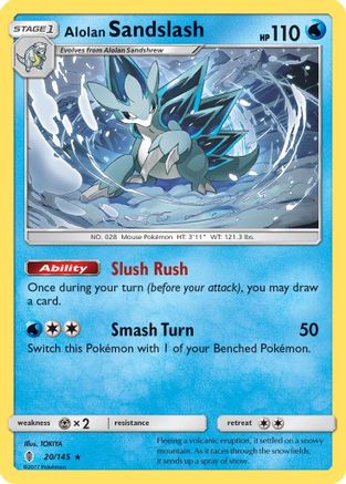 Alolan Sandslash 20/145 - SM  Guardians Rising Reverse Holofoil-1