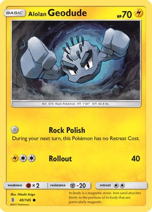 Alolan Geodude 40/145 - SM  Guardians Rising