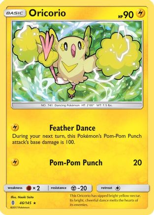 Oricorio (46)/145 - SM  Guardians Rising Reverse Holofoil-1