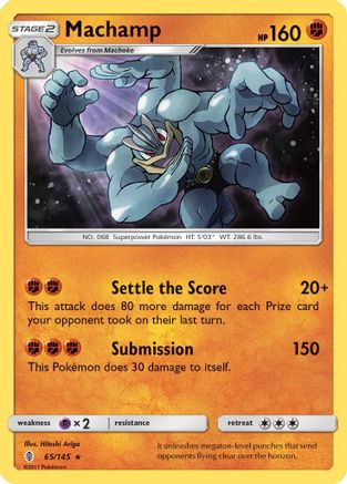 Machamp 65/145 - SM  Guardians Rising Reverse Holofoil-1
