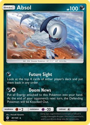 Absol 81/145 - SM  Guardians Rising Reverse Holofoil-1